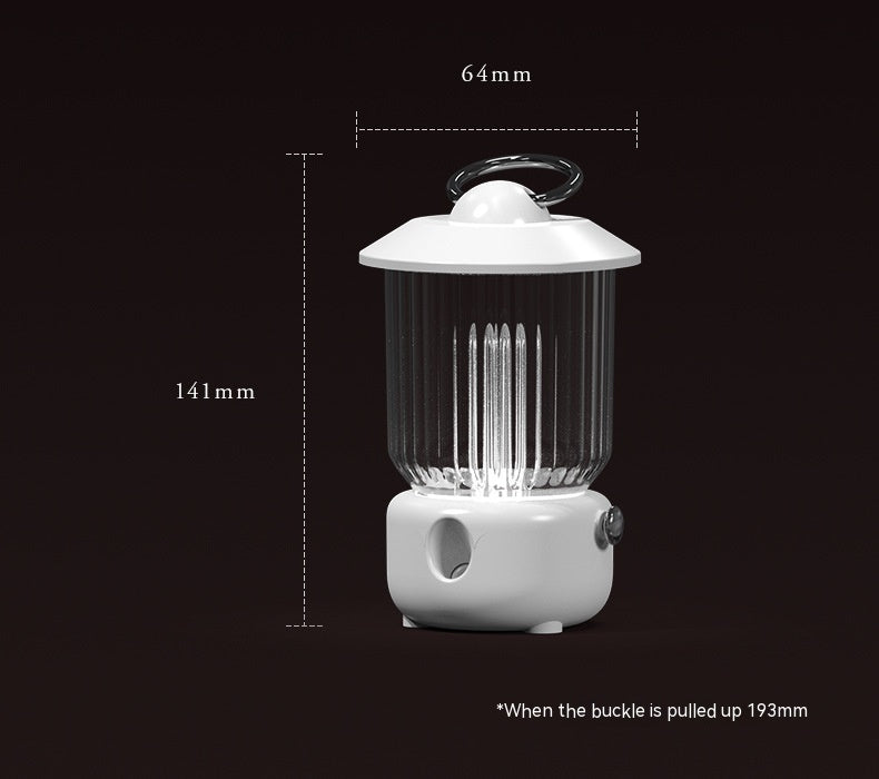 Retro Kerosene Lamp USB Humidifier – Rechargeable, Quiet, Desktop Style