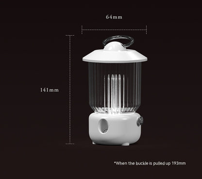 Retro Kerosene Lamp USB Humidifier – Rechargeable, Quiet, Desktop Style